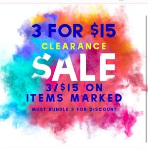 Bundle and save! All items marked 3*$15